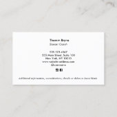 Fußball-Coach-Visitenkarte Visitenkarte (Rückseite)