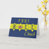 Fußball-Coach von uns allen Dank Blue und Gold Karte (Gelbe Blume)