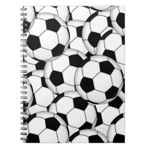 Fußball-Collage Notizblock