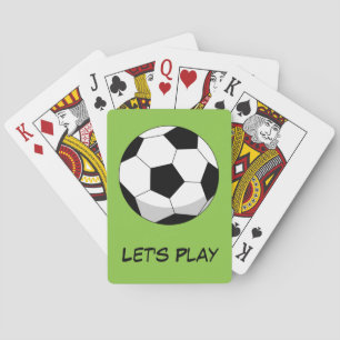 Fußball-Comic Fügen Sie Ihren Text hinzu Spielkarten