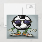 Fußball Cool Postkarte (Vorne/Hinten)