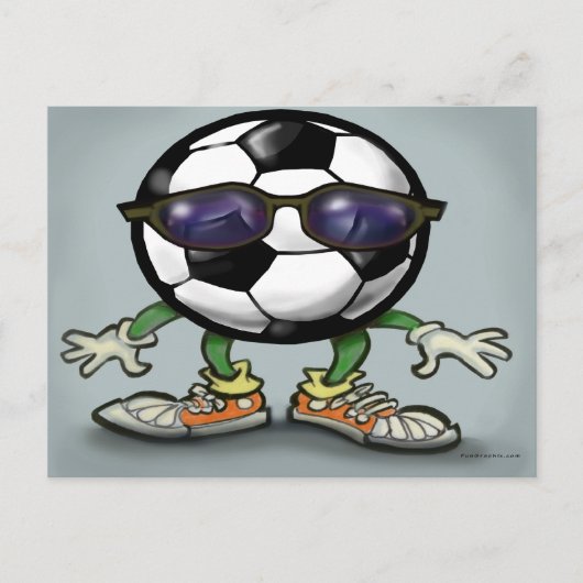 Fußball Cool Postkarte (Vorderseite)