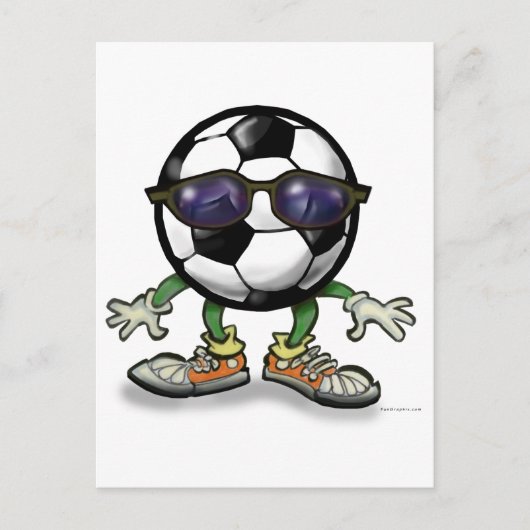 Fußball Cool Postkarte (Vorderseite)