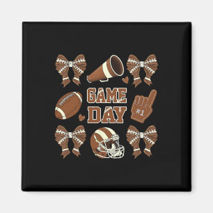 Fußball-Coquette Bow Football Mama Women Magnet
