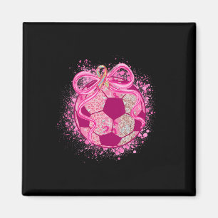 Fußball Coquette Schleife Brustkrebsbewusstsein Ro Magnet