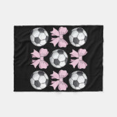Fußball Coquette Schleife Süße Fußball Grafik Für  Fleecedecke (Vorderseite (Horizontal))