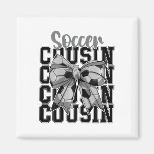 Fußball Cousin Kokette Schleife Größter Fan Sportl Magnet