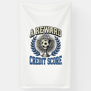 Fußball-Credit-Score-Vintage-Trophäe Banner