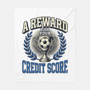 Fußball-Credit-Score-Vintage-Trophäe Fleecedecke