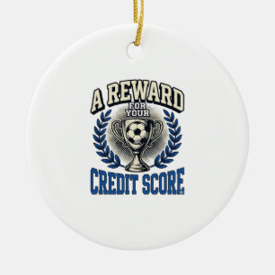 Fußball-Credit-Score-Vintage-Trophäe Keramik Ornament