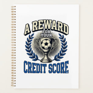 Fußball-Credit-Score-Vintage-Trophäe Planer
