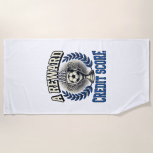 Fußball-Credit-Score-Vintage-Trophäe Strandtuch