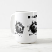 Fußball-Cup Kaffeetasse (Vorderseite Links)
