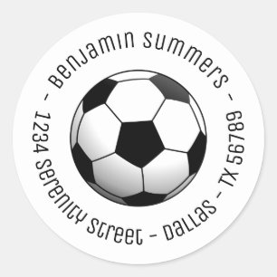 Fußball Custom Round Text Runder Aufkleber