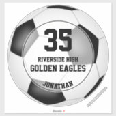 Fußball Custom-Spieler Schule Maskottchen Name Aufkleber (Blatt)