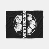 Fußball Dada Fußball Ll Split Lustiger Fußballvate Fleecedecke (Vorderseite (Horizontal))