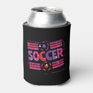Fußball Damen Geometrische Retro-Typografie Dosenkühler
