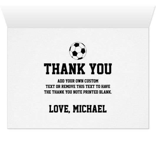 Fußball Danke (Innenansicht Horizontal (Unten))