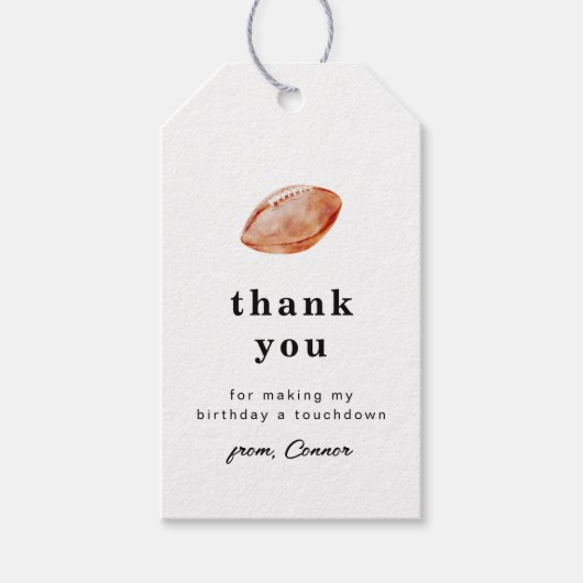 Fußball Danke Tag Geschenkanhänger (Vorderseite)