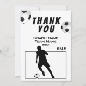 Fußball Danke Trainer Karte (Vorderseite)