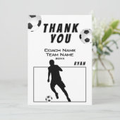 Fußball Danke Trainer Karte (Stehend Vorderseite)