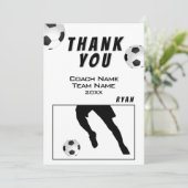 Fußball Danke Trainer Karte (Stehend Vorderseite)