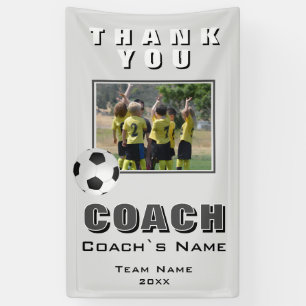 Fußball Danke Trainer Teamfoto  Banner