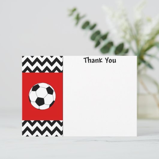Fußball Dankeschön Karten (Stehend Vorderseite)