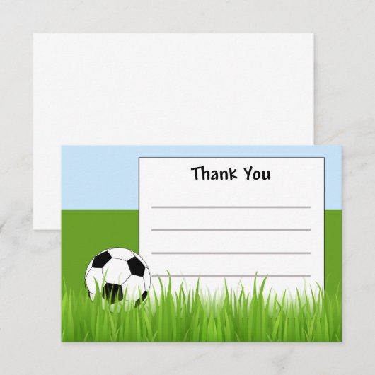 Fußball Dankeschön Karten (Vorne/Hinten)