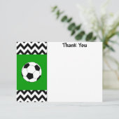 Fußball dankt Ihnen Mitteilungskarten (Stehend Vorderseite)
