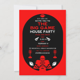 Fußball Das große Party des Game TV Einladung