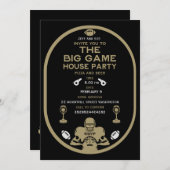 Fußball Das große Party des Game TV Einladung (Vorne/Hinten)