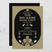 Fußball Das große Party des Game TV Einladung (Vorne/Hinten)