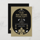 Fußball Das große Party des Game TV RSVP Karte (Vorne/Hinten)
