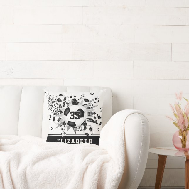 Fußball-Dekoration Mädchen Sportstar Kissen (Liege)