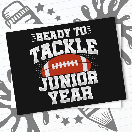 Fußball der 11. Klasse, bereit, wieder zur Schule Postkarte