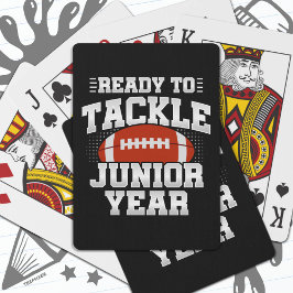 Fußball der 11. Klasse, bereit, wieder zur Schule Spielkarten