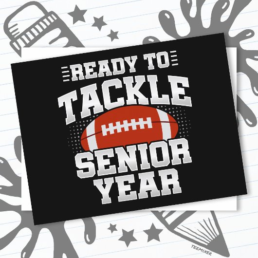 Fußball der 12. Klasse, bereit, wieder zur Schule Postkarte