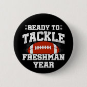 Fußball der 9. Klasse, bereit, um wieder zur Schul Button (Vorderseite)