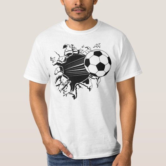Fußball, der heraus sprengt T-Shirt (Vorderseite)
