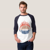 Fußball des Feuers T-Shirt (Vorne ganz)