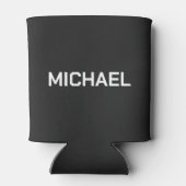 Fußball-Design auf farbenfrohen Retro-Hintergrund Dosenkühler (Rückseite)