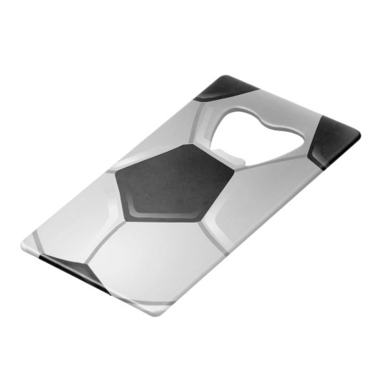 Fußball Design Flaschenöffner (Rückseite Schrägansicht)