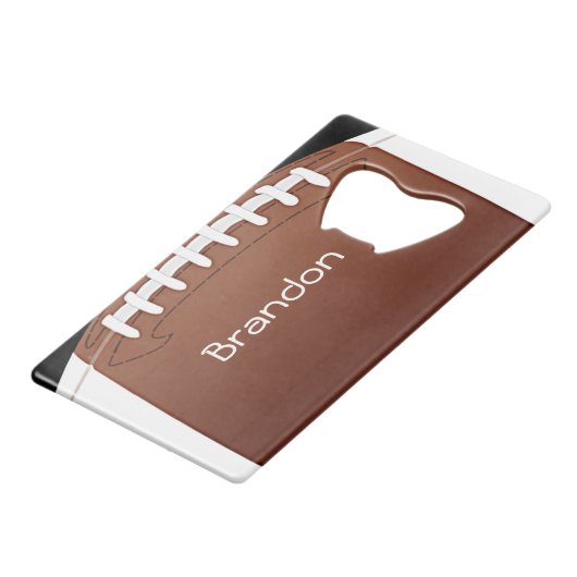 Fußball Design Flaschenöffner (Vorderseite Schrägansicht)