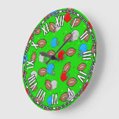 Fußball-Design Große Wanduhr (Winkel)