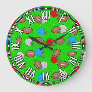 Fußball-Design Große Wanduhr