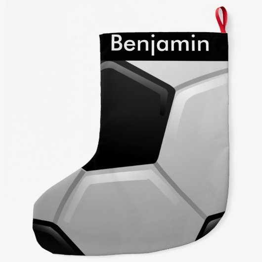 Fußball-Design Große Weihnachtsfeier Strumpf Großer Weihnachtsstrumpf (Rückseite)