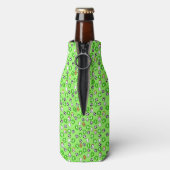 Fußball-Design mit grünen Shirts Flaschenkühler (Flasche Rückseite)
