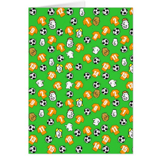 Fußball-Design mit Orange Gold Shirts (Vorne)