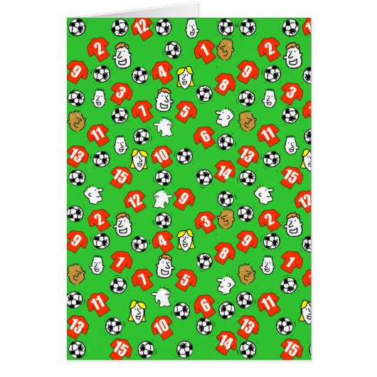 Fußball-Design mit roten Shirts (Vorne)